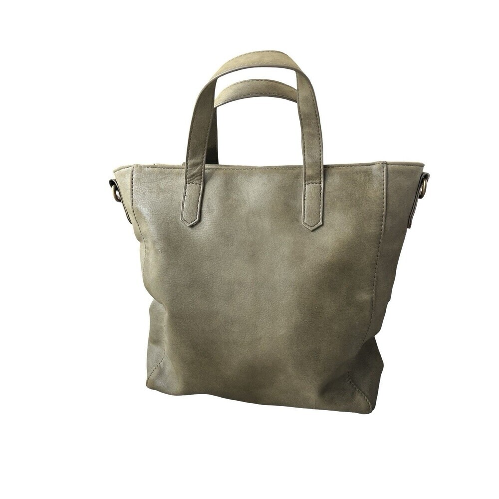 Universal Thread Olive Green Faux Leather Tote Bag Medium Size Everyday Purse
